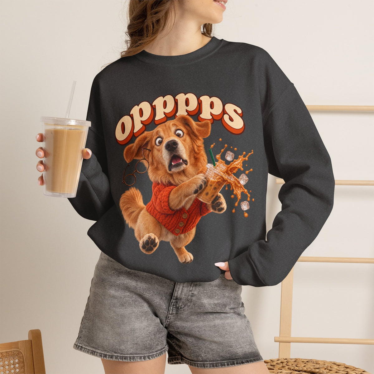 Oops! Puppy Mess Graphic Sweatshirt