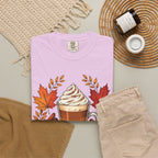 Pumpkin Spice Latte T-Shirt — Autumn Coffee Fall Leaves Tee