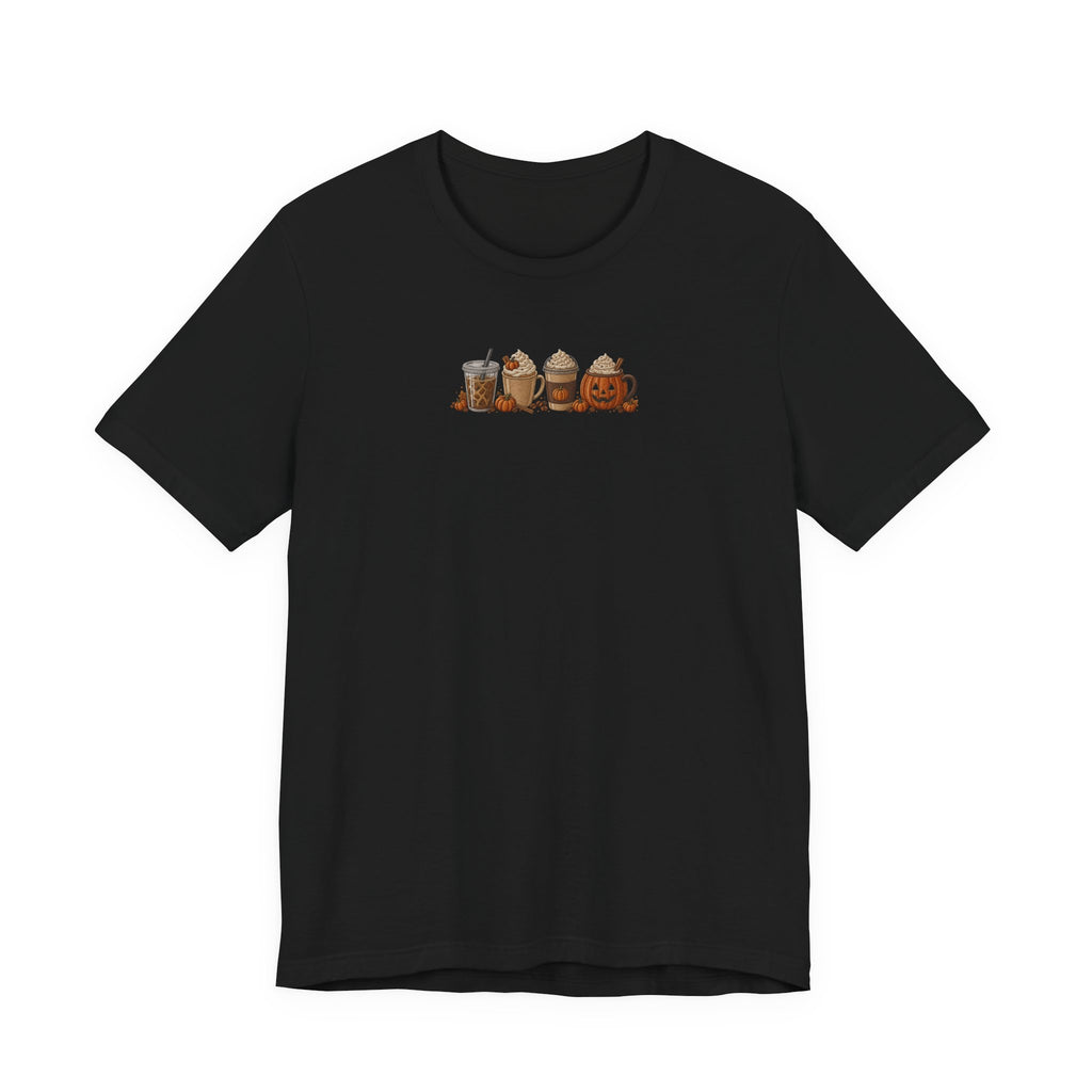 Coffee Crew Cute Graphic Tee — Espresso, Latte & Mocha Cartoon Shirt