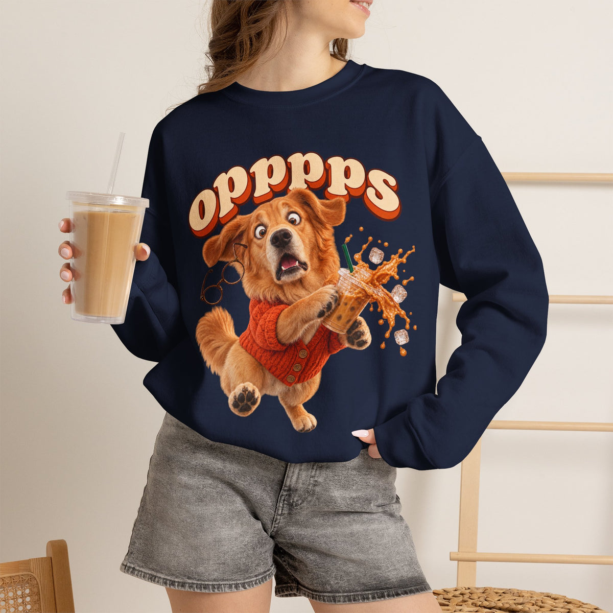 Oops! Puppy Mess Graphic Sweatshirt