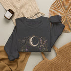 Mystic Moon & Mushroom Crewneck Sweatshirt — "Whisper to the Wild" Nature Graphic