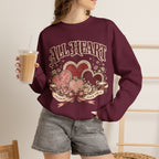 Vintage-Sweatshirt mit Rundhalsausschnitt zum Valentinstag – „All Heart“ romantisches Motiv