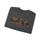 Herbst-Sweatshirt mit schwarzem Katzen-Motiv