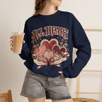 Vintage-Sweatshirt mit Rundhalsausschnitt zum Valentinstag – „All Heart“ romantisches Motiv