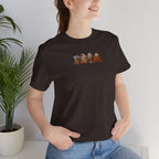 Coffee Crew Cute Graphic Tee — Espresso, Latte & Mocha Cartoon Shirt