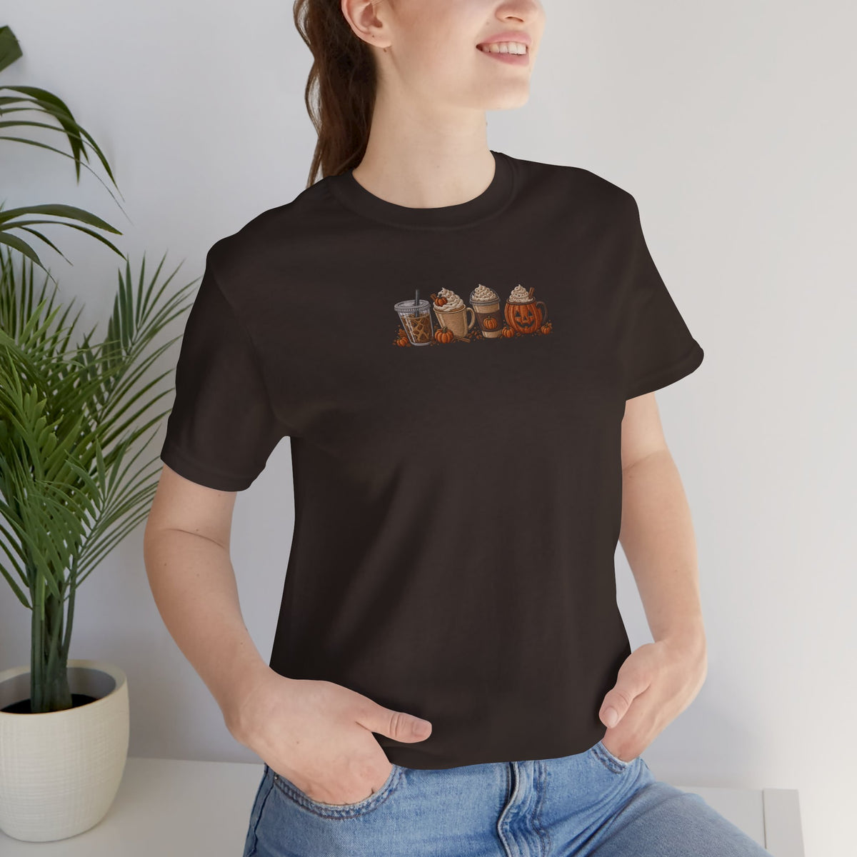 Coffee Crew Cute Graphic Tee — Espresso, Latte & Mocha Cartoon Shirt