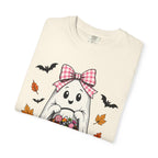 Cute Halloween Ghost T-Shirt — Trick-or-Treat Pumpkin & Bats