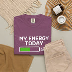 My Energy Today 50% T-Shirt — Low Battery Retro Graphic Tee