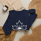 Lake Ontario Crewneck Sweatshirt — Maple Leaf Sunset Lake Design