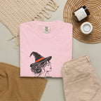 Her Human Witch Tee — Halloween Witch & Dog Graphic T-Shirt