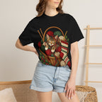 Cat in Yarn Basket T‑Shirt — Cozy Holiday Knitting Cat Tee