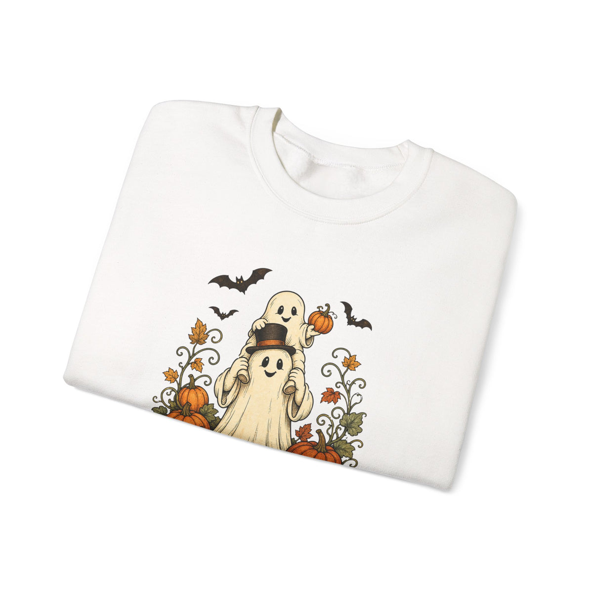 Halloween Pumpkin Ghost Crewneck Sweatshirt