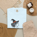 Her Human Witch Tee — Halloween Witch & Dog Graphic T-Shirt