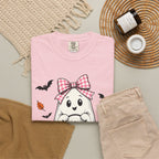 Cute Halloween Ghost T-Shirt — Trick-or-Treat Pumpkin & Bats