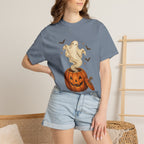 Halloween Ghost in Jack-O'-Lantern T-Shirt