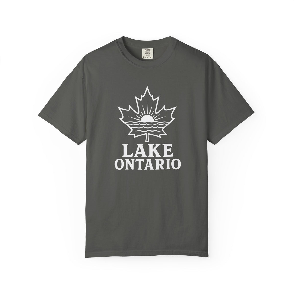 Lake Ontario T-Shirt — Retro Maple Leaf Sunset Graphic