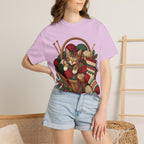 Cat in Yarn Basket T‑Shirt — Cozy Holiday Knitting Cat Tee