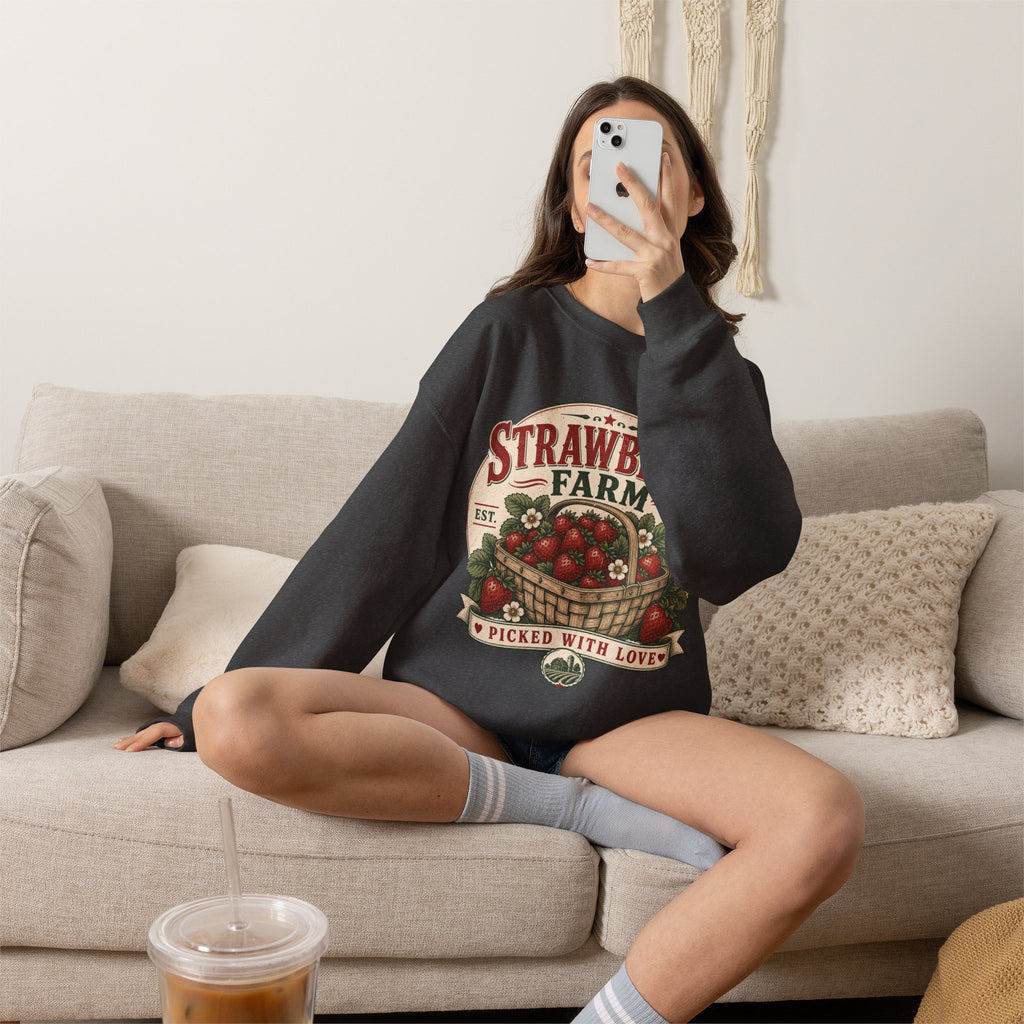 Strawberry Farm 'Picked With Love' Crewneck Sweatshirt