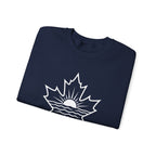 Lake Ontario Crewneck Sweatshirt — Maple Leaf Sunset Lake Design