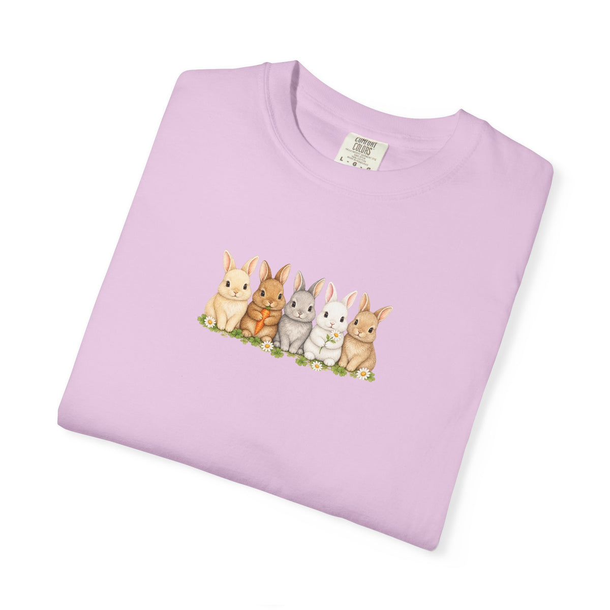 Bunny Row T‑Shirt — Cute Watercolor Rabbits Graphic Tee