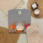 Pumpkin Spice Latte T-Shirt — Autumn Coffee Fall Leaves Tee