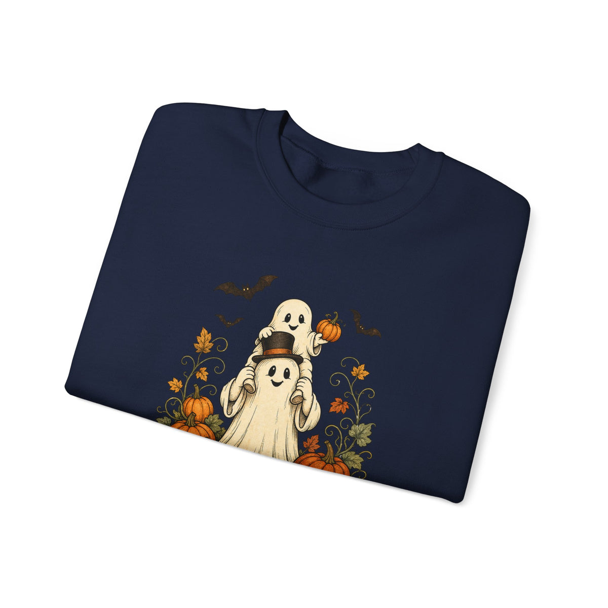 Halloween Pumpkin Ghost Crewneck Sweatshirt