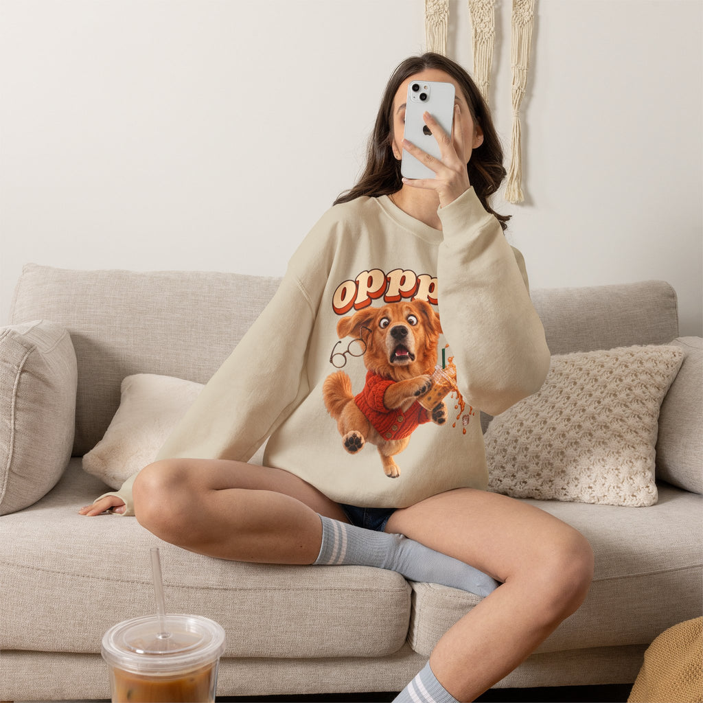 Oops! Puppy Mess Graphic Sweatshirt