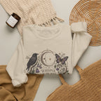 Mystic Moon & Mushroom Crewneck Sweatshirt — "Whisper to the Wild" Nature Graphic