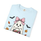 Cute Halloween Ghost T-Shirt — Trick-or-Treat Pumpkin & Bats