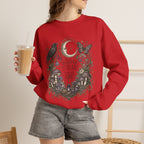 Mystic Moon & Mushroom Crewneck Sweatshirt — "Whisper to the Wild" Nature Graphic