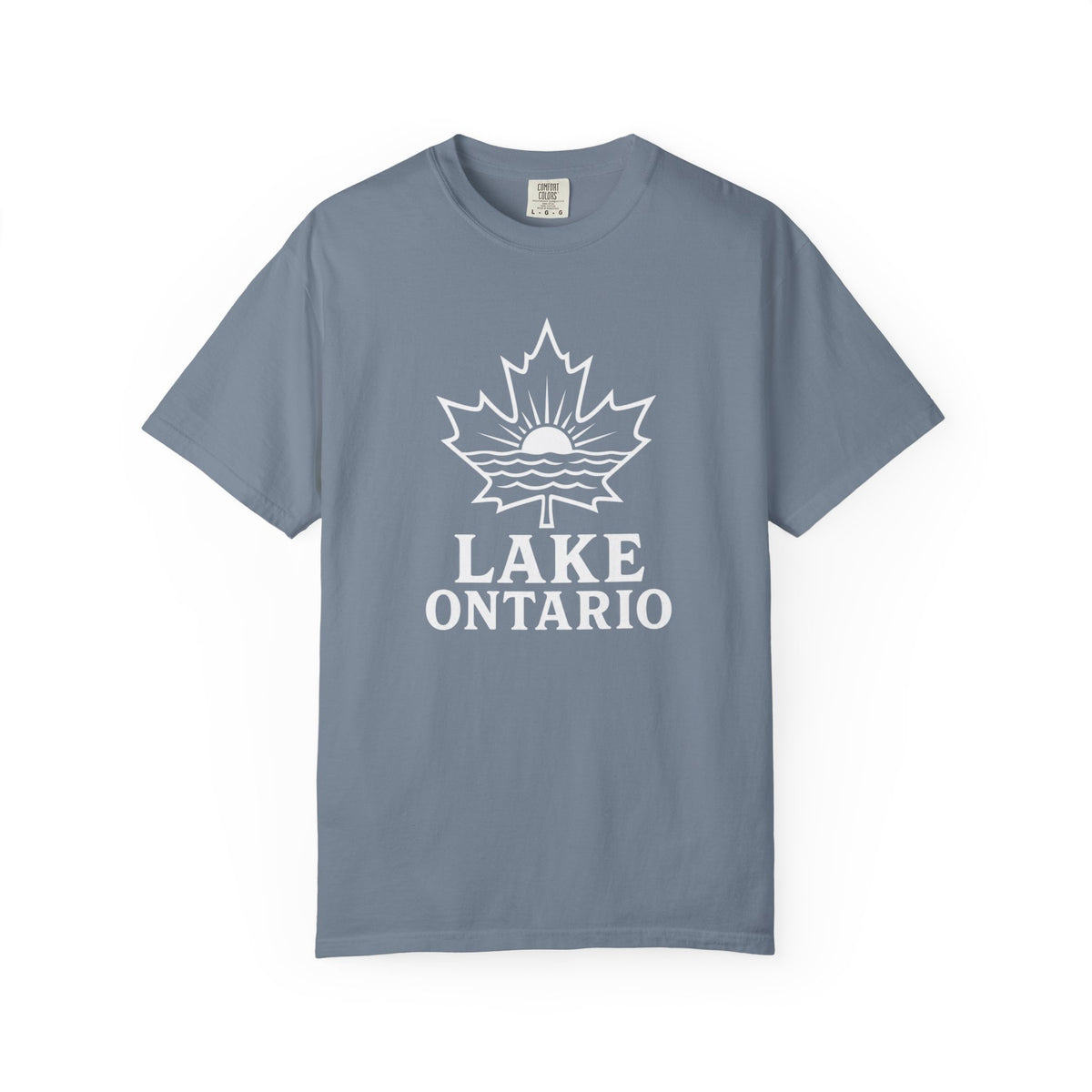 Lake Ontario T-Shirt — Retro Maple Leaf Sunset Graphic