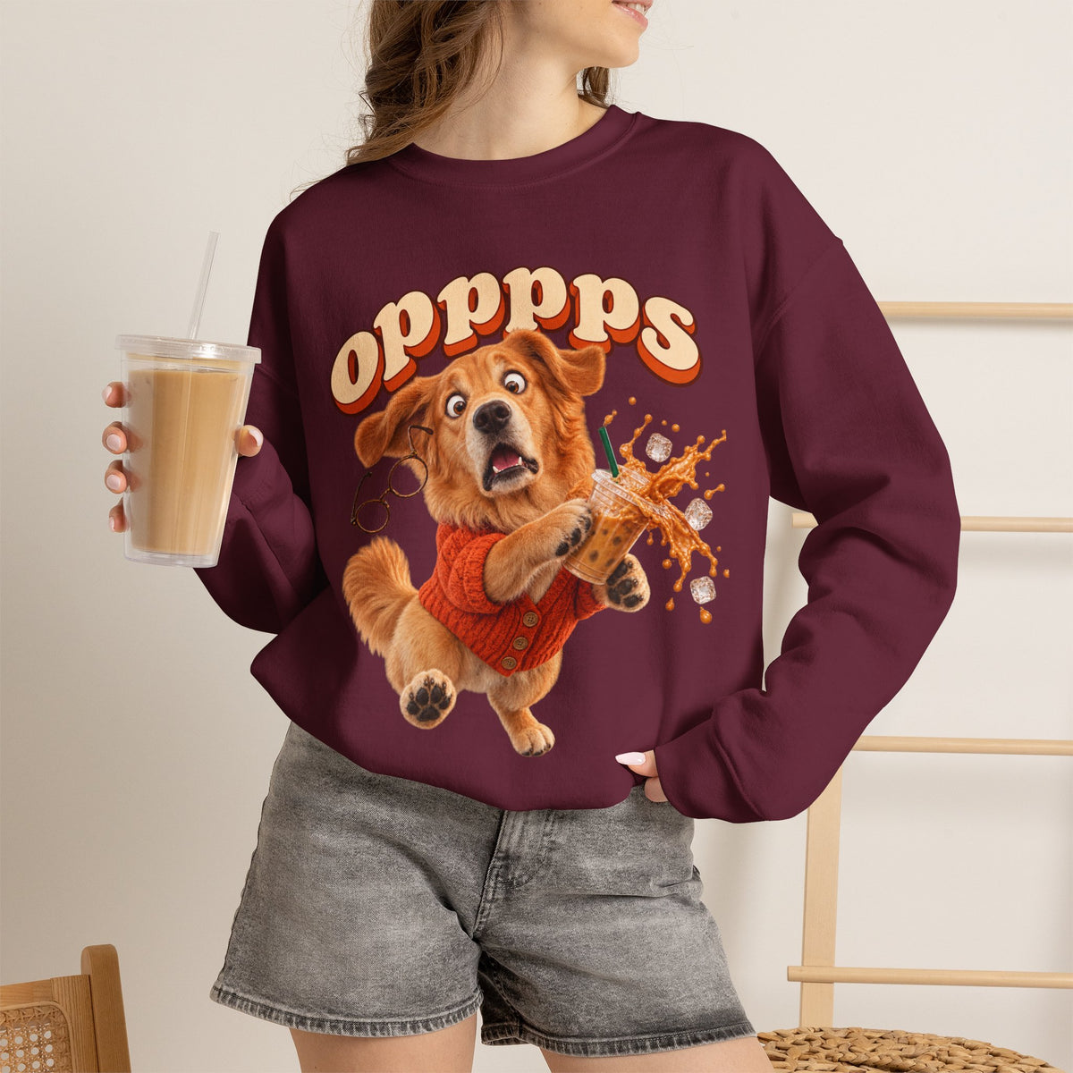 Oops! Puppy Mess Graphic Sweatshirt