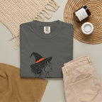 Her Human Witch Tee — Halloween Witch & Dog Graphic T-Shirt