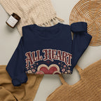Vintage-Sweatshirt mit Rundhalsausschnitt zum Valentinstag – „All Heart“ romantisches Motiv