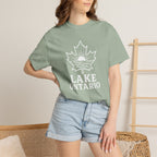 Lake Ontario T-Shirt — Retro Maple Leaf Sunset Graphic