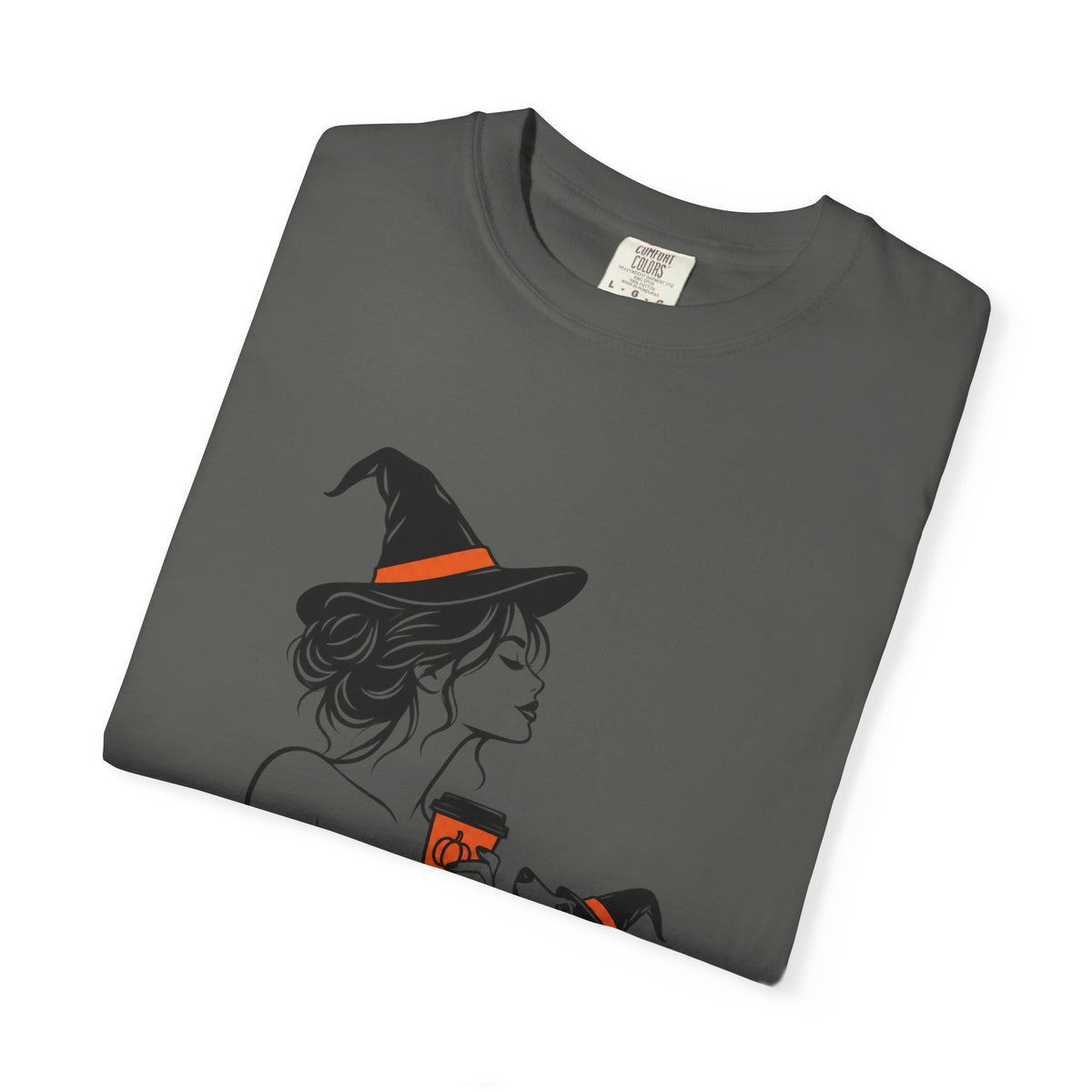 Her Human Witch Tee — Halloween Witch & Dog Graphic T-Shirt
