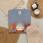 Pumpkin Spice Latte T-Shirt — Autumn Coffee Fall Leaves Tee