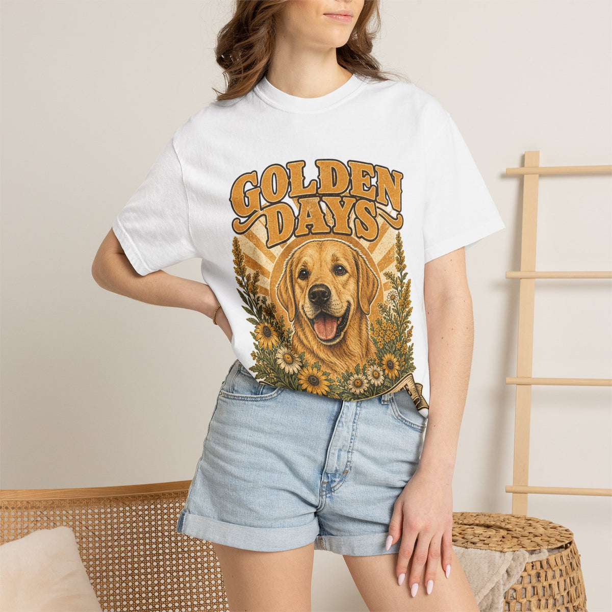 Golden Days Golden Retriever T-Shirt — "Good Dog • Good Life" Graphic Tee
