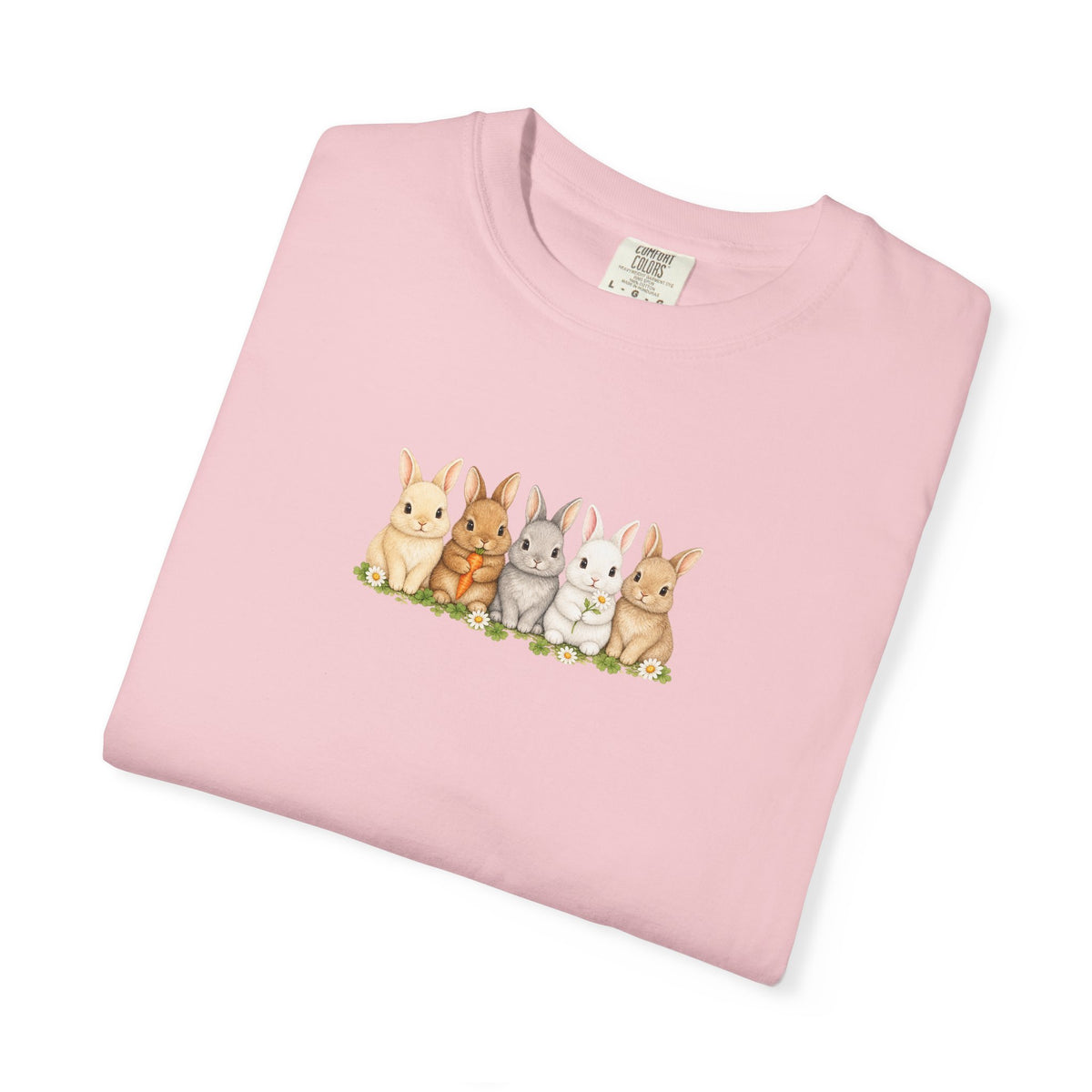 Bunny Row T‑Shirt — Cute Watercolor Rabbits Graphic Tee