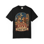 T-Shirt — "Love at First Bite" Vintage Pizza Date Dogs Tee