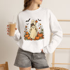 Halloween Pumpkin Ghost Crewneck Sweatshirt