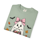 Cute Halloween Ghost T-Shirt — Trick-or-Treat Pumpkin & Bats