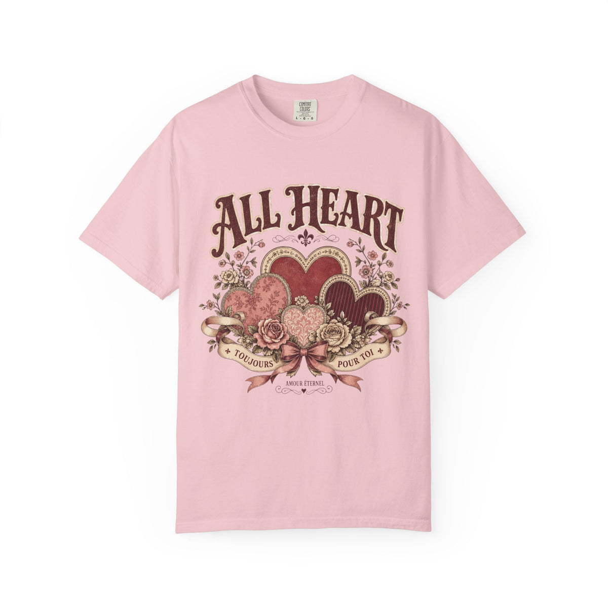 All Heart Vintage Floral Tee — "All Heart" Graphic T-Shirt