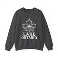 Lake Ontario Crewneck Sweatshirt — Maple Leaf Sunset Lake Design