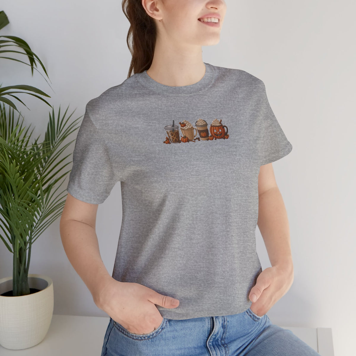 Coffee Crew Cute Graphic Tee — Espresso, Latte & Mocha Cartoon Shirt