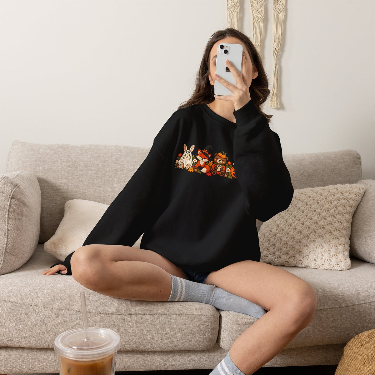 Cute Fall Animals Crewneck Sweatshirt
