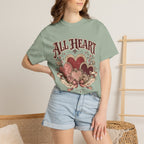 All Heart Vintage Floral Tee — "All Heart" Graphic T-Shirt