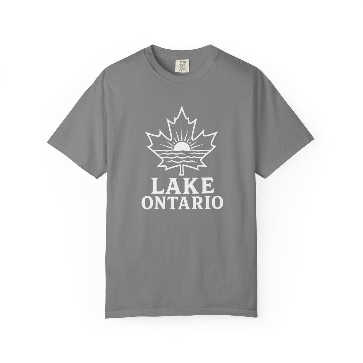 Lake Ontario T-Shirt — Retro Maple Leaf Sunset Graphic
