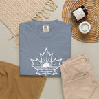 Lake Ontario T-Shirt — Retro Maple Leaf Sunset Graphic