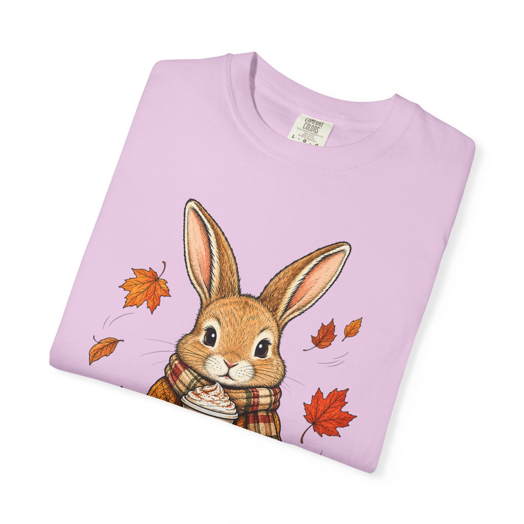 Autumn Bunny Tee — Cozy Fall Rabbit with Scarf & Hot Cocoa